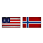 U.S. and Norway flags